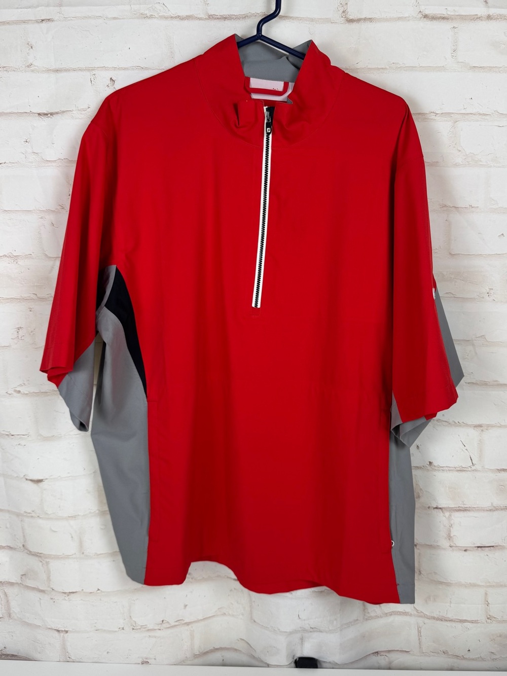 Footjoy FJ Short Sleeve HydroLite 1/2 Zip Pullover Size Large